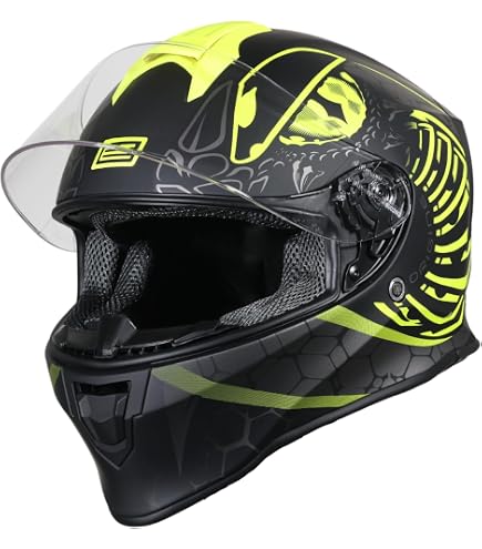 Casque Moto Intégral Shiro Katana Noir Mat - Homologué ECE 22.06 & DOT, Double Coque, Visière Solaire - 11