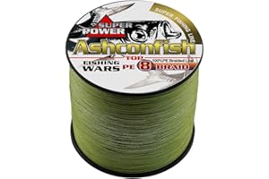 Ashconfish Braided Fishing Line- 8 Strands Super Strong PE Fishing Wire-100M/300M/ 500M/1000M/1500M/2000M(109/328/547/1093/1640/2187Yards)- 6lb to 300lb Abrasion Resistant-Zero Stretch-Multiple Colors