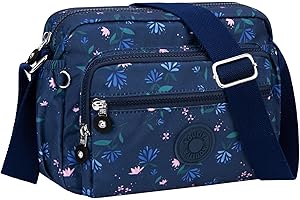 NEWIROVE Borsa Tracolla Donna Media Crossbody Bag Nylon Impermeabile Borsetta Tracolla Donna Sportiva Borsa a Spalla con Multitasche per Lavorare Shopping Viaggio