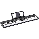 Amazon Basics Pianoforte digitale con tastiera semi-pesata a 88 tasti, pedale sustain, alimentatore, 2 altoparlanti e modalit