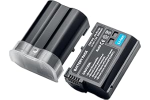 SEYRLMK EN-EL15/EL15a/15b Batería Recargable 2550mAh (2 Unidades) Compatible con Nikon D7000, D7100, D7200, D7500, D500, D600, D600E, D610, D750, D780, D800, D800E, DE, 810, D 810E, D850, V1, Z5, Z6, Z7, Z62