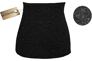 belldessa Angora Wolle - schwarz - Nierenwärmer/Bauchwärmer/Rückenwärmer - Größe: Damen Frauen M - ideal auch für Blasenentzündung und Hexenschuss/Rückenschmerzen..