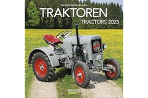 Traktoren 2025: Broschürenkalender mit Ferienterminen. Format: 30 x 30 cm