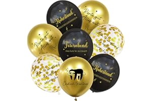 MONTRESTAR 30 Stück Ruhestand Deko Luftballons, Endlich Rentner Ballons, Rente Deko Luftballons Schwarz Gold, Rente Geschenk Männer Frauen für Pensionierung Ruhestand Party Renteneintritt Abschiedsfeier