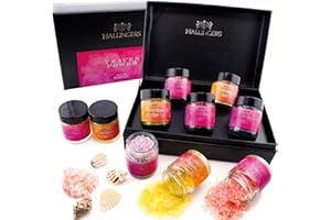 ‎HALLINGERS GENUSS MANUFAKTUR Hallingers Genuss Manufaktur 5er Badesalz-Geschenk-Set mit Totes Meer-Salzen - Made in Bayern