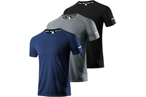 Boyzn 1, 3, 5 or 7er Pack Sport Tshirts Herren Kurzarm T-Shirts Funktionsshirt Laufshirt Schnelltrocknend Atmungsaktive Sport Shirt Sommer Fitnessshirt Trainingsshirt für Running Workout Bodybuilding