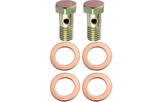 X AUTOHAUX 2 Set Banjo Bolt Brake Fitting Adapter M10x1.5 Thread Banjo Bolt
