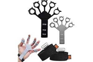 GEANANAO 2023 Neu Finger Extensor Exerciser, Handtrainer Fingertrainer, 2 Stück Verstellbarer Handtrainer Unterarmtrainer, Silikon Grippy Finger Trainer für Verbessert Die Funktion Und Bewegung Der Finger