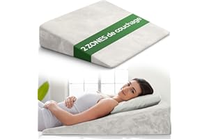 Well B4 Coussin cale pour lit et canapé, cale de Matelas, Reflux [avec 2 Zones de Couchage], de Lecture pour rehausser Le Sommeil comme tête, rehausseur de lit, de Soutien