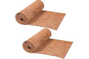 VEGOATY Tappetino in cocco di protezione invernale: 2 pezzi di tappetini in fibra di cocco sostenibili, ecologici in fibra di cocco, per giardino e animali domestici (ca. 30 x 100 cm, colore naturale)