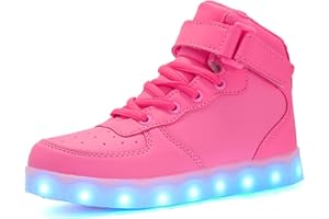 Voovix Kids LED Light up Shoes Flashing Trainers High-top Charging Sneakers with Remote Control for Boys and Girls