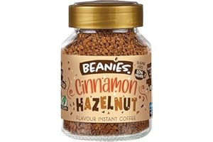 BEANIES THE FLAVOUR CO Beanies Cinnamon and Hazelnut Flavoured Instant Coffee 50 g (Pack of 6)