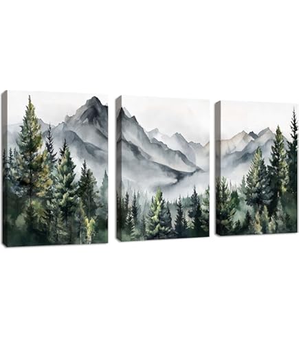 Jianghu Art Abstraktes Leinwandbild Grün Gold – 60x130 Cm, Mit Rahmen, Wandkunst Für Wohnzimmer, Moderne Dekoration