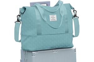 SEAFEW 40x20x25 Ryanair Bagaglio a Mano Borsa da Viaggio Espandibile, Borsone Palestra Valigia per Weekend B2-Azzurro