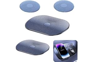 MAIXIANGGUOJI 4 Pcs Car Dashboard Non-Slip Mats, Washable Dashboard Mat with Heat & Cold Resistance, Glue-free Self-Adhesive Sticky Pad for Phone, Ornament, Keys, Sunglasses & Cups(Black)