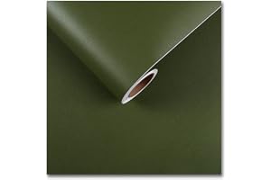 CRE8TIVE Självhäftande tapet militärgrön matt film för möbler vattentät 30 x 200 cm grön självhäftande film möbler skåp och köksvägg avtagbar vinyltapet sovrum kök badrum skåp