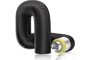 Hon&Guan Tubo di Ventilazione Isolato - Isolamento Termico e Acustico - Condotti Flessibile in Alluminio per Condizionatore d'aria, Ventilatore d'aria(125mm*1.2m)