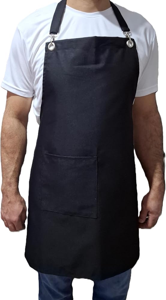 Profesyonel Mutfak Önlüğü,Cepli Ayarlanabilir Askılı belden bağlamalı/Unisex/Kadın/Erkek/Aşçı/Barista/Garson/Restoran/Cafe ve Ev Kullanımı için ideal -Su itici Dayanıklı Kumaş,70x80 cm