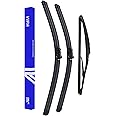 Premium Vipa Wiper Blade Set | fits: FIAT 500 Hatchback (Oct 2007 Onwards) | All-Weather Performance | Durable, Streak-Free Windshield Wipers | Easy Installation