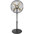 Russell Hobbs 16” Metal Pedestal Fan in Brushed Gold & Black, 3 Speed Settings, Powerful Airflow, Ergonomic Design, Tilt and Oscillating Features, 4 Curved Blades, Up To 2 Years Guarantee, RHMPF1601BG