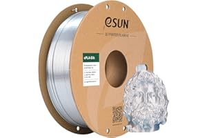 ‎ESUN eSUN Seide Metall PLA Filament 1.75mm, Seidig Metallisch 3D Drucker Filament PLA, Maßgenauigkeit +/- 0.05mm, 1kg Spule (2.2 LBS) 3D Druck Filament für 3D Drucker, Seide Silber