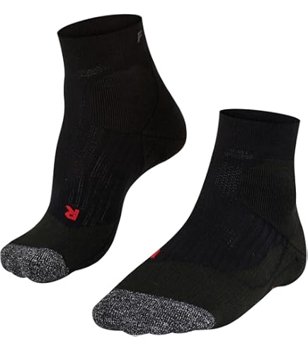 FALKE Heren Padelsokken PL2 Short M Sso katoen functioneel materiaal anti-blaar 1 paar, Zwart Black 3000, 42-43