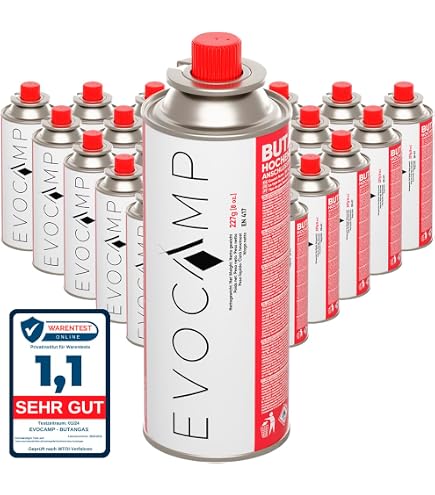 Cartouches De Gaz Butane Alpen – Lot De 7, 250 G, Compatible EN 417 Pour Réchaud Camping Et Chalumeau