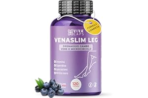 VIVACAPS Drenante gambe gonfie con diosmina esperidina alto dosaggio, Integratore alimentare per circolazione gambe, ideale per Gonfiore, cellulite e ritenzione idrica gambe - 120Cps