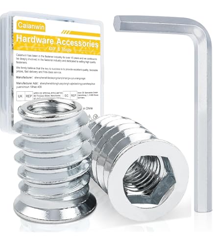 30x M6 Furniture Barrel Nut Dowel Cabinet Connectors Cot Embedded