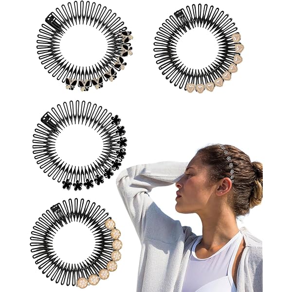 Lot De 10 Bandeaux Élastiques Zigzag + 4 Barrettes - Antidérapants, Pour Cheveux Ondulés | Femmes, Filles, Hommes - 2