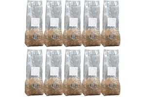 Oniissy 10×High-Yield Mushroom Cultivation Bags: Sterilized & Versatile for All Setups,Mushroom Bags with Vents,Clear Breathable Mushroom Substrate Bag