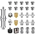 Homeet 26PCS Camera Screws Mount Set 1/4 Inch and 3/8 Inch Threaded Converter Screws Adapter Flash Shoe Mount for DSLR Camera/Tripod/Monopod/Ballhead/Flash Light/Quick Release Plate