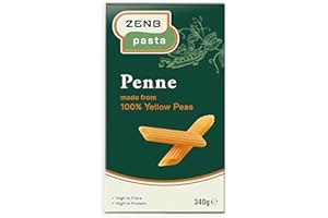 ZENB Gluten Free Pasta - 100% Yellow Pea Penne - Vegan and Coeliac Friendly - 21g Protein Per 100g - 340g (Single Box)