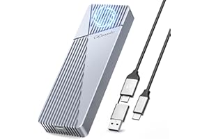 GiGimundo Case SSD M.2 NVMe da 40Gbps Alluminio NVMe Enclosure con Ventola Integrata, Compatibile con Thunderbolt4/3 USB4/3.2/3.1/3.0/2.0, Supporta SSD 2230/2242/2260/2280-GAM2-U4
