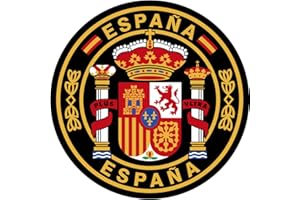 Artimagen - Pegatina Círculo España (Pegatina Pequeña Negra)