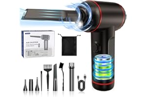 SJPZWCRL Souffleur Air Comprime Duster Depoussierants: Électriques Puissants Souffleur Nettoyage PC Voiture 2 En 1 3 Vitesses 50000 TR/Min Mini Souffleur Sans Fil Pour Clavier, Ordinateur, Voiture, Bureau
