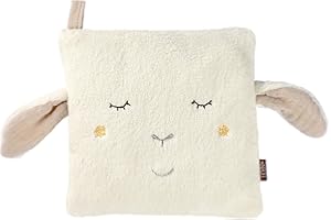 Fehn Cuscino con noccioli di ciliegia a forma di pecora, con sacchetto caldo e freddo rimovibile, per neonati e bambini a partire da 0 mesi, Babylove