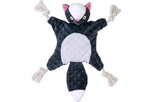 SHARLOVY Squirrel No Stuffing Dog Toy for Aggressive Chewers, Crinkle Squeaky Dog Toy with Rope NosLegs, Peluche Dog Puppy Masticare Giocattoli per la dentizione, Giocattolo interattivo durevole per cani di