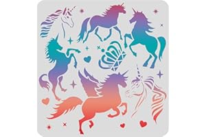 FINGERINSPIRE Pochoirs en plastique rectangulaires réutilisables pour peinture sur bois, sol, mur et tissu 30 x 30 cm