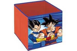 ARDITEX - Contenedor organizador plegable Dragon Ball Super de Toei Animation - 31x31x31cm - Para guardar juguetes, ropa y accesorios