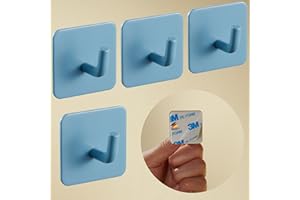 DEKAZIA® ganci appendiabiti per bambini, colorati, appendiabiti per bambini, appendiabiti per bambini, ganci da parete per bambini (4 ganci, blu)