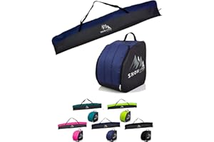 BAMBINIWELT BY RAFAEL K. BambiniWelt Kit de ski pour enfant 125 cm Sac de ski & sac à chaussures de ski Cordura imperméable Sac à dos de ski Compartiment pour casque & compartiment pour lunettes de ski – École de ski et