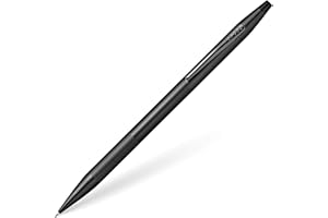 CROSS Classic Century - Matita micro-zigrinata in PVD sabbiata ricaricabile, con confezione regalo di alta qualità, 3 x 0,7 mm e 1 x gomma per matita, 1 confezione, nero