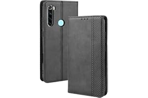 GOKEN Funda para Xiaomi Redmi Note 8 2021 Funda, Leather Folio Carcasa con Billetera, Magnética Premium PU/TPU Cuero FILP Case Cover con Soporte/Tapa Tarjetas (Negro)
