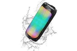 JR JUMIAR 30W Portable Bluetooth Speaker, IPX5 Waterproof Wireless Bluetooth Speakers with 6 Variable Gravity Sensitive RGB Lights, Enhanced Bass, 3600mAh Long Battery Life, Built in Mic, for Party/Travel/Gift