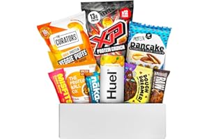 AQUA THOUGHTS Protein Hamper High-Protein Snacks Gift Box - Premium Gym Gifts for Men & Women - Ideal Hampers for Men, Gym Hamper for Fitness Enthusiasts - Men's & Women's Snack Selection Gift