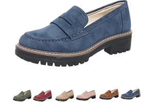 YUCHIFA Orthoture Mocasines ortopédicos con Plataforma, Mocasines cómodos para Mujer, Zapatos para Caminar con Punta Redonda para Mujer, Mocasines con Suela de Gamuza para Mujer