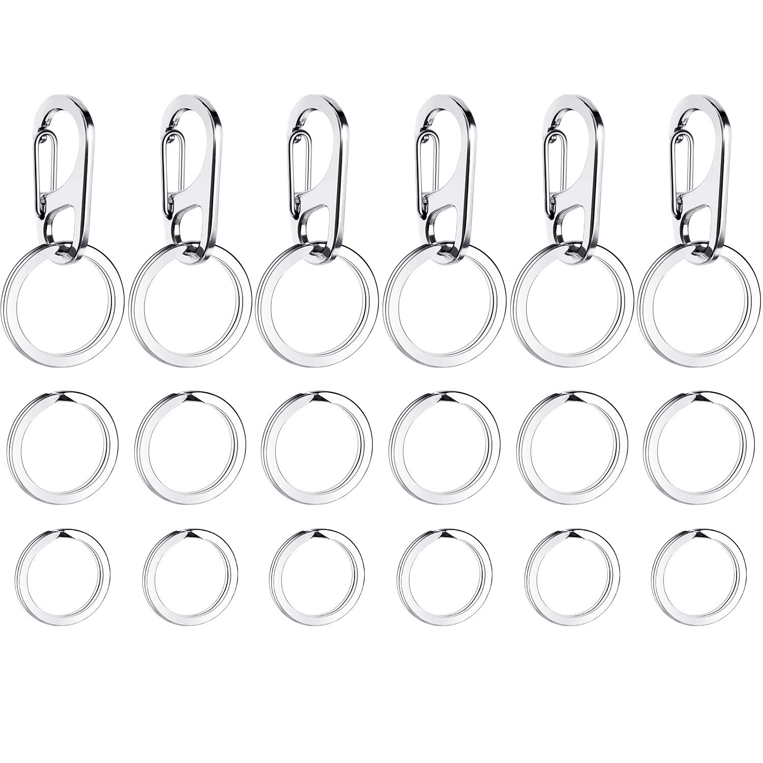Boao 6 Sets Dog Tag Clips Pet ID Tag Clip with Durable Rings for Cats