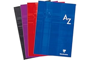 Clairefontaine 9049C Una rubrica Brochure Rembordée rigido - A4 21x29, 7 cm - 192 pagine a quadretti piccoli - Carta Bianca 90g - copertina in carta laminata - colore casuale