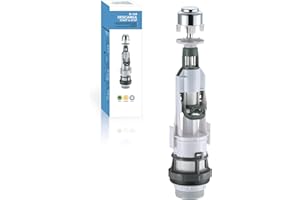 HOMSSY Mecanismo Cisterna WC Start Stop Universal D-126 – Válvula Descarga Interrumpible ECO, Ahorro de Agua, Instalación Fácil, Compatible con Diferentes Bases de Cisterna - 1